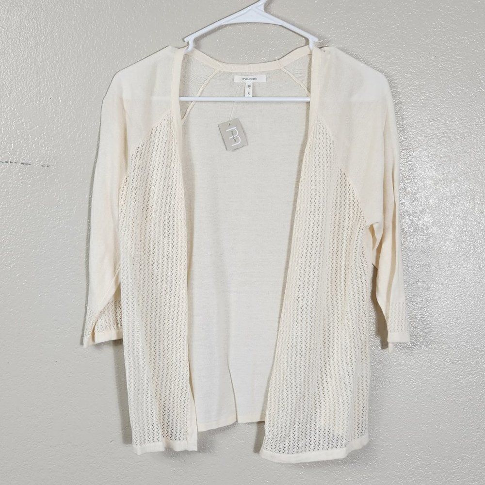 Maurices Cardigan Open Front Cream Size S NWT